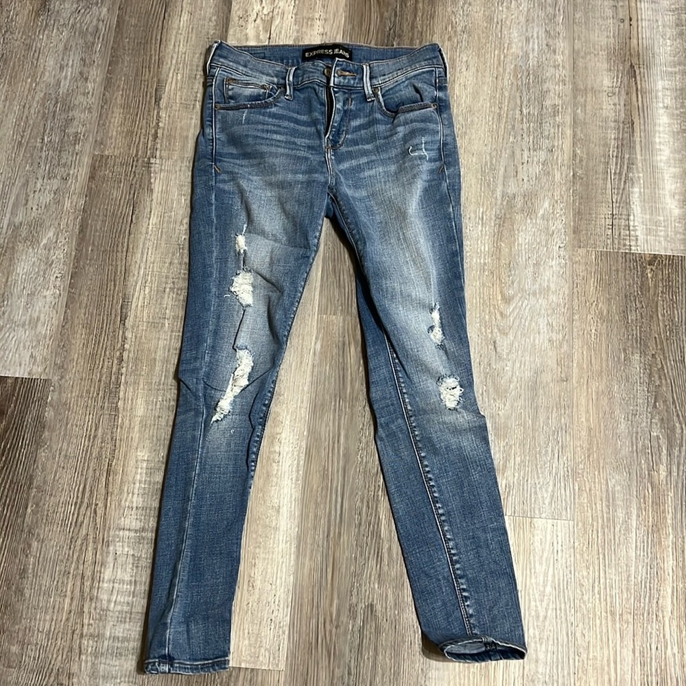 Express jeans legging mid rise jeans